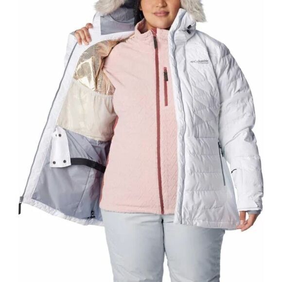 New! Columbia Bird Mountain Insulated Jacket in white Women's, size plus 3X - Picture 3 of 16